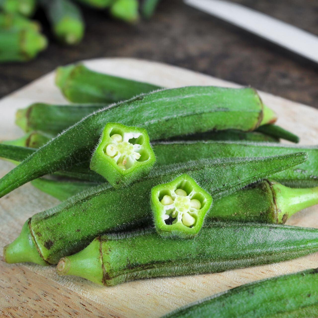 TSN 75 SEEDS EMERALD OKRA SEEDS FRESH FOR GARDENS
