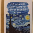 Van Gogh Starry Night Greeting Card, 4.25" x 5.5", A2 Size, Blank Inside