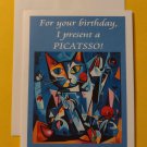 Picatsso Cat Birthday Greeting Card, 4.25" x 5.5", A2 Size, Blank Inside