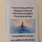 Congratulations Dog Adoption Greeting Card, 4.25" x 5.5", A2 Size, Blank Inside
