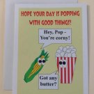 Hope Your Day Is Popping With Good Things! Greeting Card, 4.25" x 5.5", A2 Size, Blank Inside