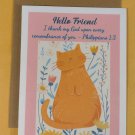 Hello Friend Scripture Greeting Card, 4.25" x 5.5", A2 Size, Blank Inside