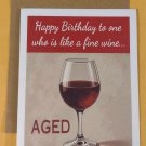 Like a Fine Wine Birthday Greeting Card, 4.25" x 5.5", A2 Size, Blank Inside