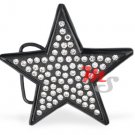 Black Star Belt Buckle with Clear CZ