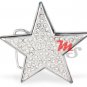 Shiny Silver Star Belt Buckle encrusted With Clear CZ