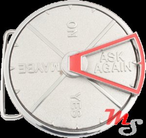 Spinning magic answer Belt Buckle
