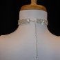 Four line Stretch Rhinestone Necklace Silver Plated
