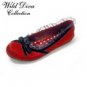 Wild Diva Red Satin Ballerina Flats sz 5
