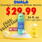Owala - FreeSip Vacuum Water Bottle - 24 / 32 fl. oz - Light green - Free Shipping - NO TAX