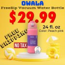 Owala - FreeSip Vacuum Water Bottle - 24 / 32 fl. oz - Peach pink - Free Shipping - NO TAX