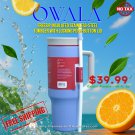 Owala FreeSip Insulated Stainless-Steel Tumbler with Locking Push-Button Lid - 40 fl. oz - Purple