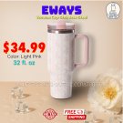 EWAYS - Vacuum Cup Stainless Steel - 32 fl. oz - Light Pink - Free Shipping - NO TAX