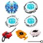 Beyblade B-67 4 Pack (BLUE Xeno Xcalibur Bey + 3 Random Beys) + Random Launcher