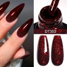 MEET ACROSS 7ml Wine Red Gel Polish – Long-Lasting French Style Nail Art for DIY Manicure