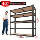 LBS 5-Tier Heavy-Duty Metal Shelving – 40" W, Adjustable Utility Rack