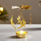 Gold Color Metal Rotating Candle Holder For Home Event Decoration