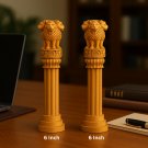 A Premium Wooden Ashoka Stambh The Symbol of Indian Pride (6 Inches) 2pcs set