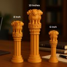 A Premium Wooden Ashoka Stambh - The Symbol of Indian Pride(6,8,10 Inches) 3PCs