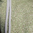 Green and White Reversable Flannel Baby Blanket