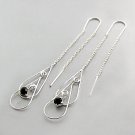 925  Silver with White Black CZ Earring
