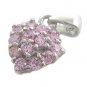 925 Sterling Silver With Pink Sapphire CZ Pendant