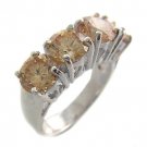 925 Sterling Silver Citrine CZ Ring size 6