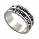 925 Sterling Silver Plain Men's Ring size 10