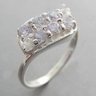 925 Sterling Silver With Tanzanite CZ Ring  size 8