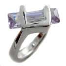 925 Sterling Silver With Tanzanite CZ Ring size 6