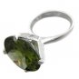 925 Sterling Silver With Tourmaline CZ Ring 8