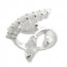 925 Sterling Silver With White CZ Ring size 8