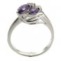 Amethyst CZ & White CZ With  925  Sterling  Silver Ring size 7