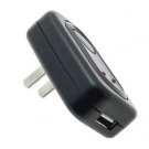 USB wall charger for MP3 MP4 connects via USB cable
