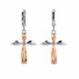 Beautiful 18K Gold Plated CZ Cubic Zirconia Earrings Angel Wings Free Shipping