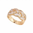 Beautiful 18K Gold Plated CZ Cubic Zirconia Ring Size 8