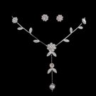 Gorgeous Crystals Special Occasion Party Jewelry Set Necklace and Earrings Free Shipping