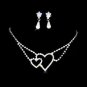 Free Shipping Alloy with Clear Swarovski Crystal Wedding Bridal Jewelry Set Necklace and Earrings