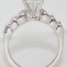 Free Shipping 925 Silver Engagement Ring with Created Diamond size 6 to 9