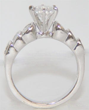 Free Shipping 925 Silver Engagement Ring with Created Diamond size 6 to 9