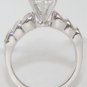 Free Shipping 925 Silver Engagement Ring with Created Diamond size 6 to 9