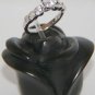 Free Shipping 925 Silver Engagement Ring with Created Diamond size 6 to 9