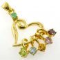 Free Shipping Gold plated 925 silver custom pendant with birthstones of loved ones