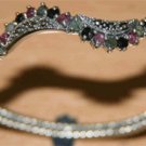 Free Shipping 925 silver bangle Genuine ruby,emarald  black sppahire