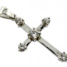 Free Shipping REATED DIAMOND STERLING 925 SILVER CROSS PENDANT