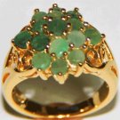 Free Shipping 925 Silver Ring With Genuine Emerald Stone