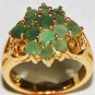 Free Shipping 925 Silver Ring With Genuine Emerald Stone
