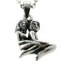 Free Shipping sterling silver twins zodiac pendant