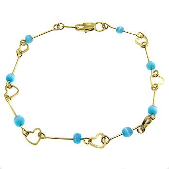 Free Shipping 4K French Gold Plated 2 Micron Bracelet Costume Jewelry