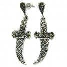 Free Shipping 925 Silver Fashionable Marcasite Earring