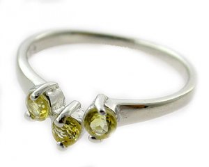 Free Shipping 925 Silver With Created Citrine Ring